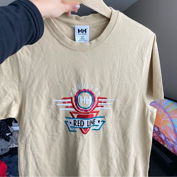 NWT HELLY HANSEN Yellow Heritage Red Lime Unisex T-shirt - Picture 7 of 9